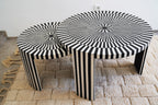 CLÉO - Duo table basse en résine et bois de noyer