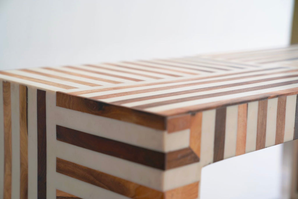 ADRA - Console en bois de noyer noire et marron